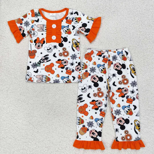 PREORDER- Mouse and Friends Orange Halloween (With Ruffles)