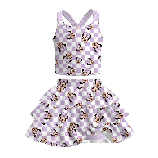 PREORDER- Girls Cartoon&Princess Print Skort Set