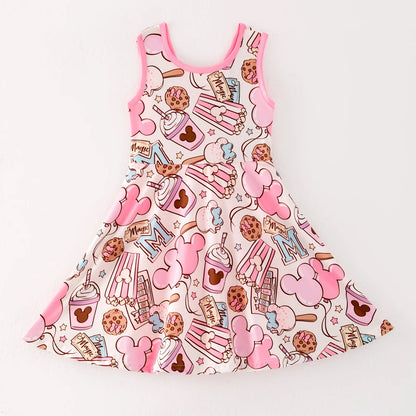 PREORDER- Girls Summer Cartoon＆Princess Print Skort Set