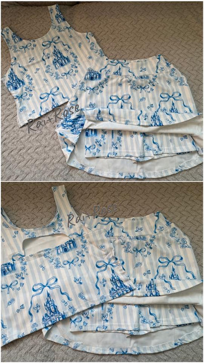 Magical Kingdom Athletic Material with Built In Shorts